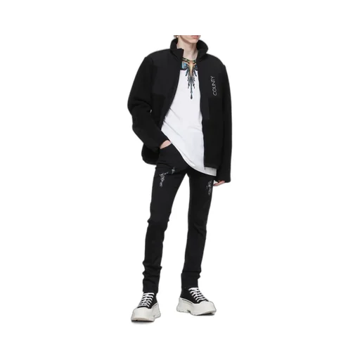 County Of Milan Logo Embroidered Zip-Up Jacket