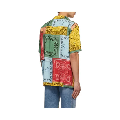 Bandana-Print Cuban Shirt