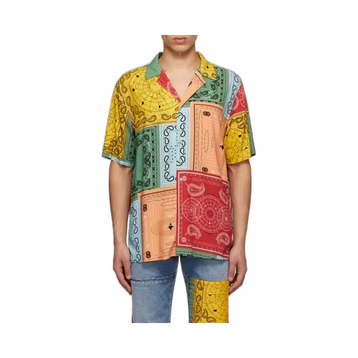 Bandana-Print Cuban Shirt