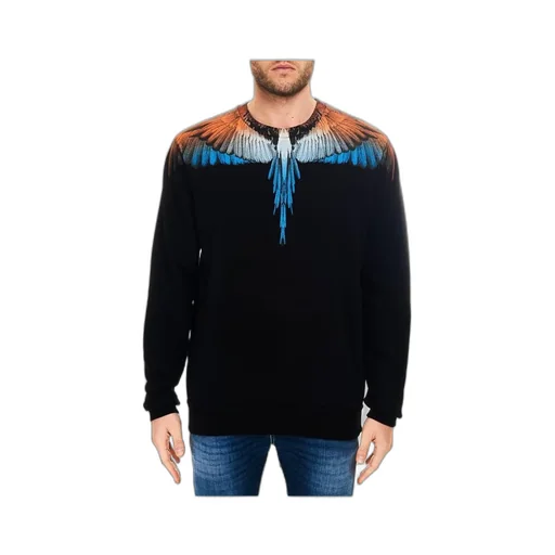 Wings Print Crew Neck Sweatshirt