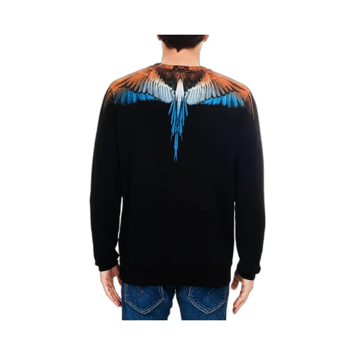 Wings Print Crew Neck Sweatshirt
