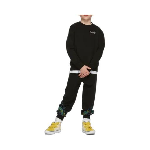 Cross-Printed Crewneck Sweatshirt