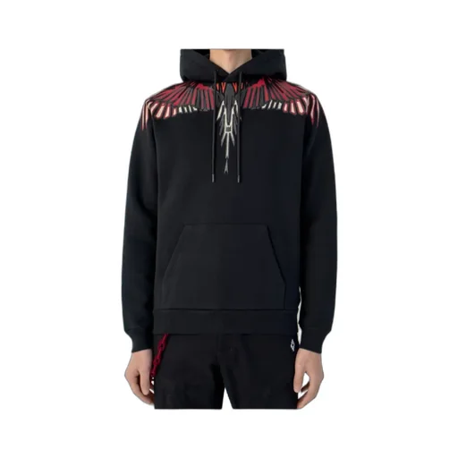 Geometric Wing Print Hoodie