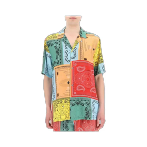 Bandana-Print Cuban Shirt