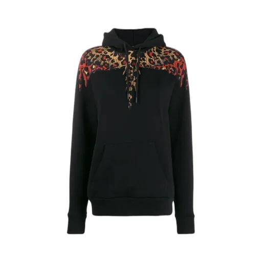 Leopard Print Wing Hooded Sweater