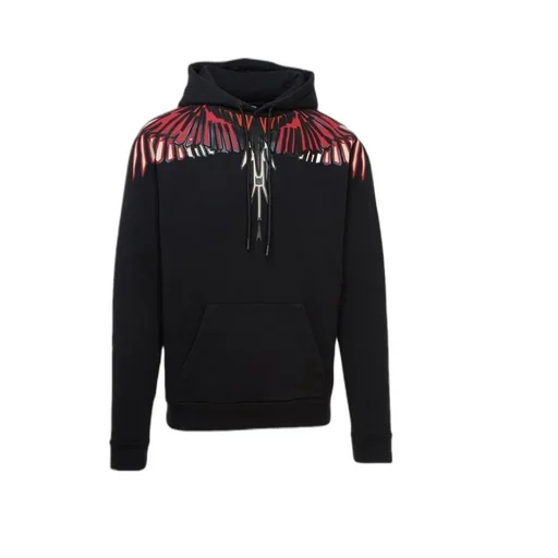 Geometric Wing Print Hoodie