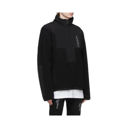 County Of Milan Logo Embroidered Zip-Up Jacket
