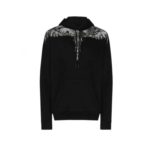 Wing Print Hooded Hoodie