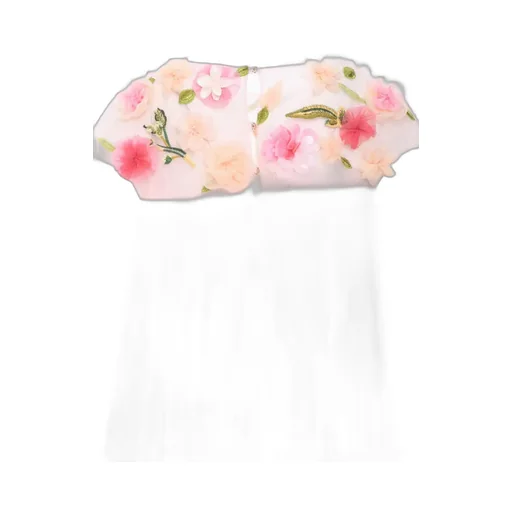 Floral-Appliqué Dress