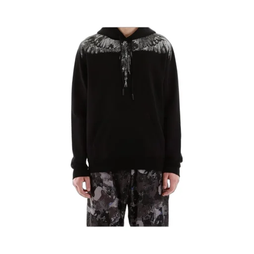 Wing Print Hooded Hoodie