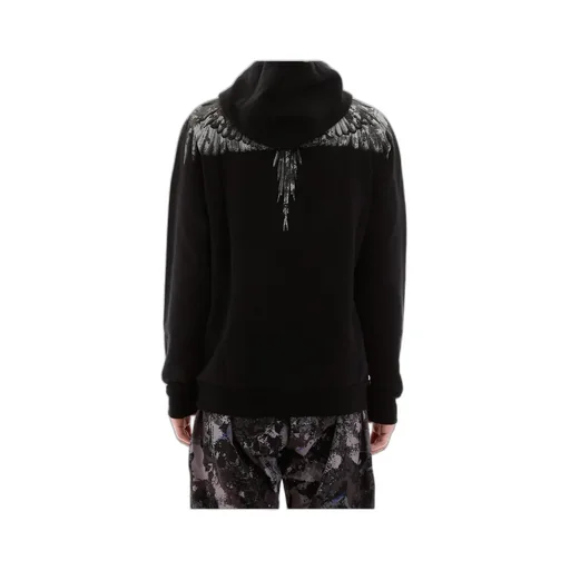 Wing Print Hooded Hoodie
