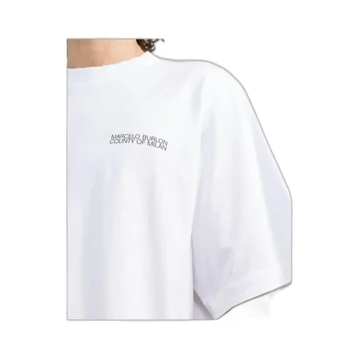 County Of Milan Tempera Cross Crewneck T-Shirt