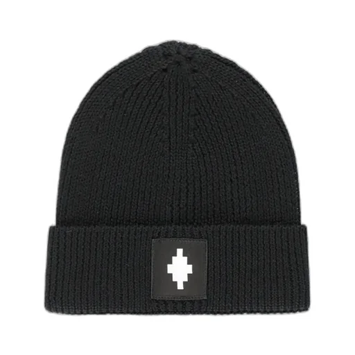 Logo-Patch Ribbed Beanie