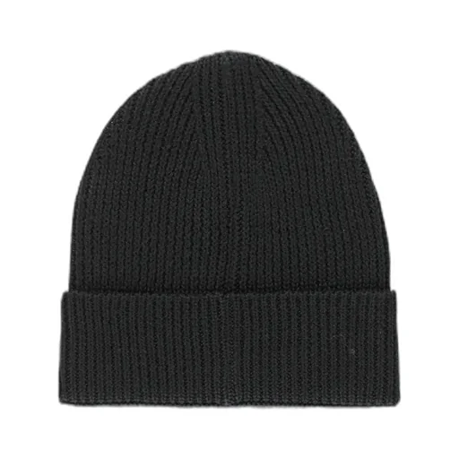 Logo-Patch Ribbed Beanie