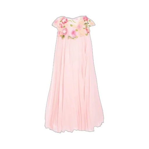 Floral-Appliqué Dress