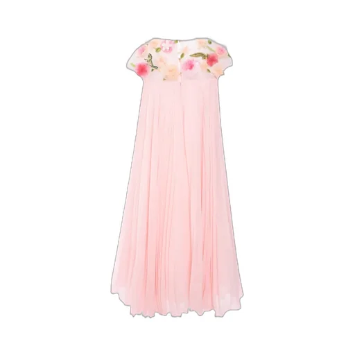 Floral-Appliqué Dress
