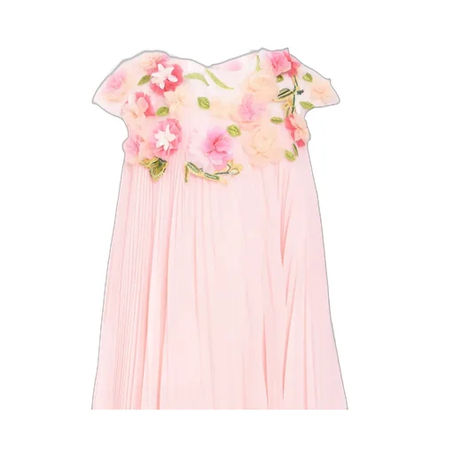 Floral-Appliqué Dress