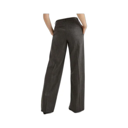 Straight-Fit Pure Wool Trousers