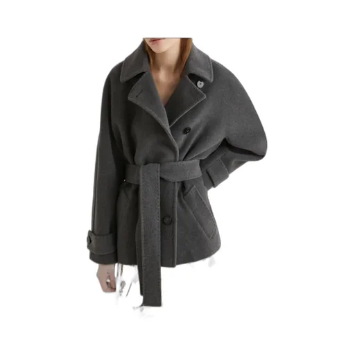 Belted Pure Wool Heavy Jacket