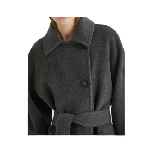 Belted Pure Wool Heavy Jacket