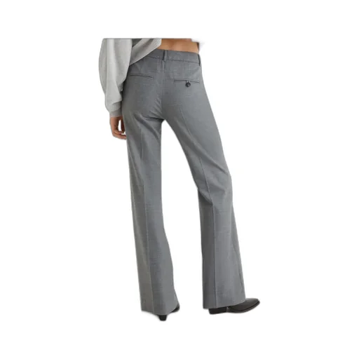 Flared Stretch Wool-Blend Trousers