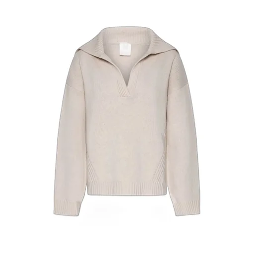 Boxy-Fit Polo-Neck Sweater