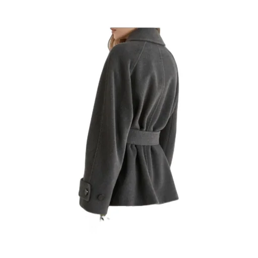 Belted Pure Wool Heavy Jacket