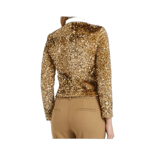 Long-Sleeved Sequined Polo Shirt