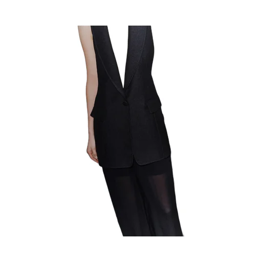 Sleeveless Blazer Top