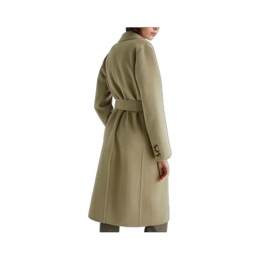 Double-Breasted Pure Wool Coat