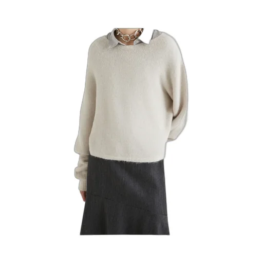Stretch Alpaca Crew-Neck Sweater