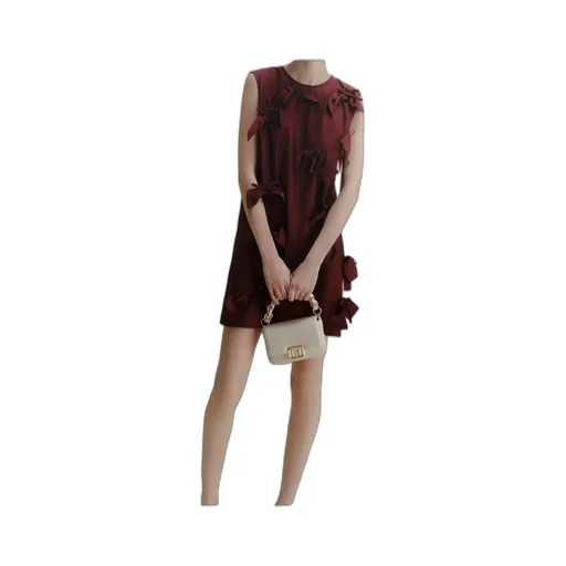 Bow-Detail Sleeveless Dress