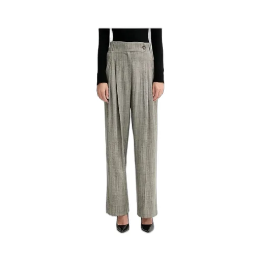 Pleated Check Trousers
