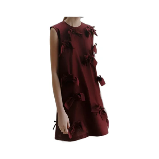 Bow-Detail Sleeveless Dress