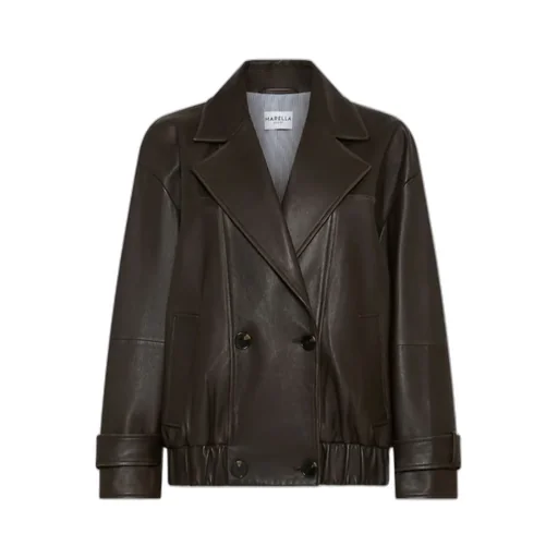 Leather Pea Coat