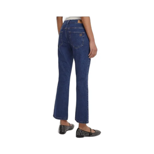 Slim-Fit Flared Cropped Jeans