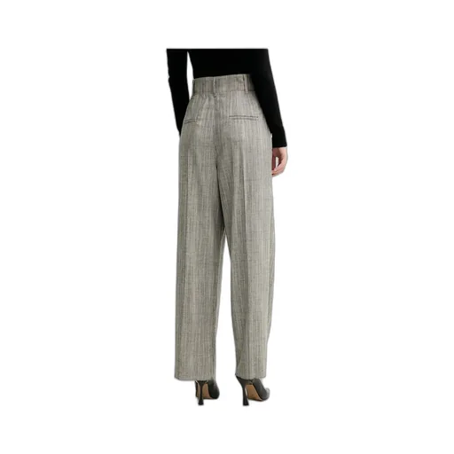 Pleated Check Trousers