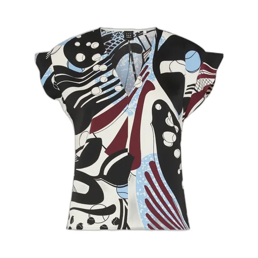 Printed Satin Blouse