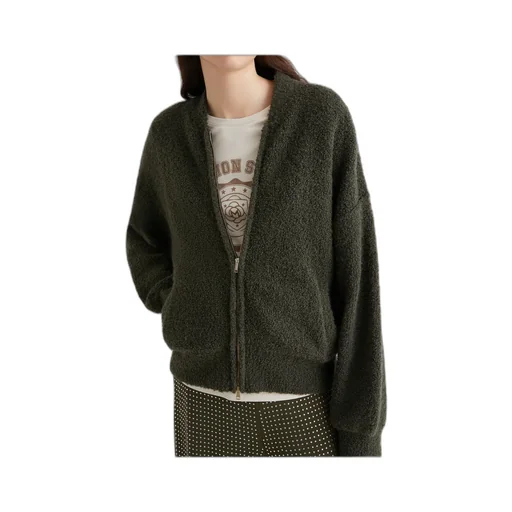 Bouclé Bomber Jacket