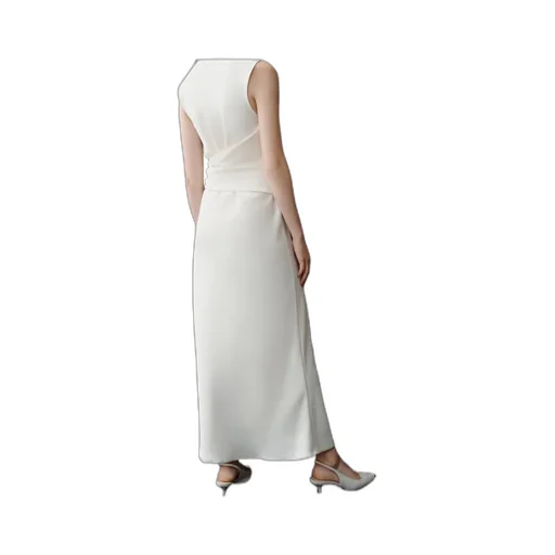 Long Recycled Satin Dress