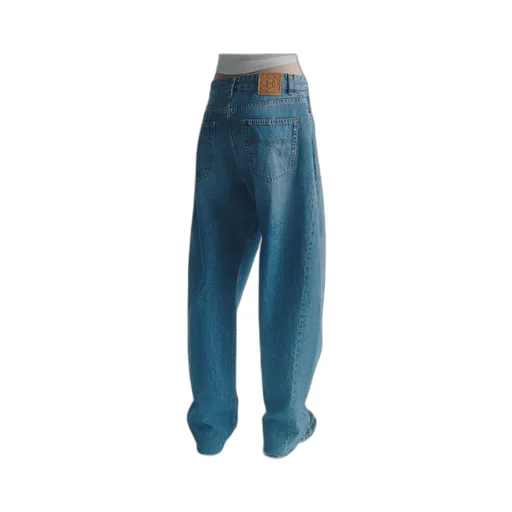 Relaxed Barrel-Leg Jeans