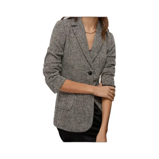 Feminine Basketweave Jacket