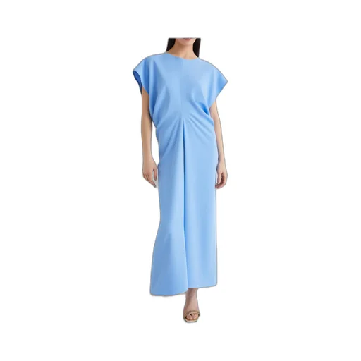 Long Crepe Envers Satin Dress