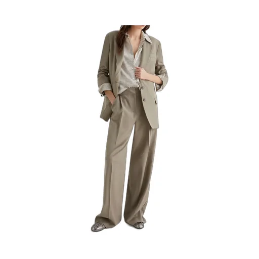 Laurel Wide-Fit Twill Trousers