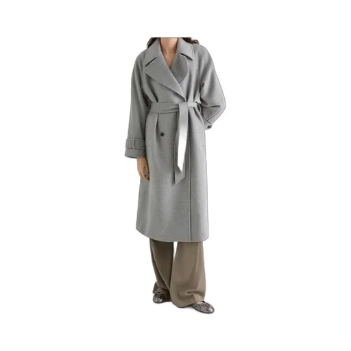 Wool And Cashmere Broadcloth Coat