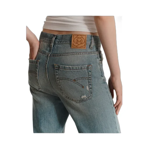 Wide-Leg Cross Denim Jeans