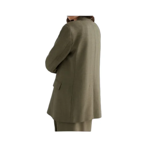 Double-Breasted Fluid Twill Blazer