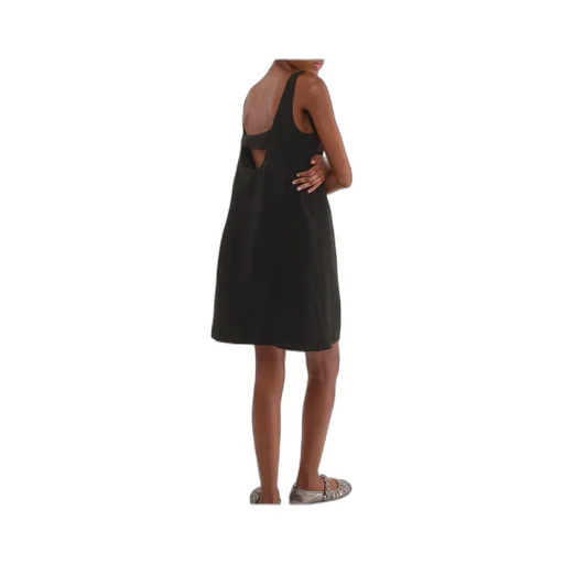 Flared Cotton And Linen Dress