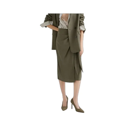 Twill Wrap Skirt