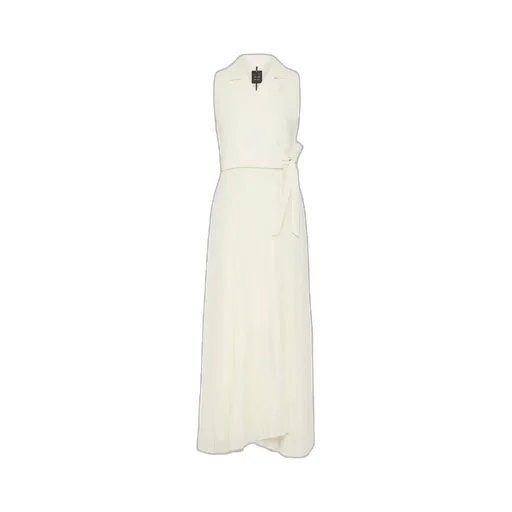 Long Bi-Material Dress